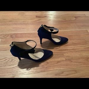 Navy Blue Suede shoes size 9.5.